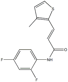 N1-(2,4-difluorophenyl)-3-(3-methyl-2-thienyl)acrylamide 구조식 이미지