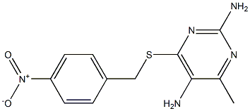 4-methyl-6-[(4-nitrobenzyl)sulfanyl]-2,5-pyrimidinediamine Structure