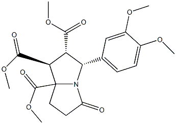 trimethyl (1S,2S,3R)-3-(3,4-dimethoxyphenyl)-5-oxotetrahydro-1H-pyrrolizine-1,2,7a(5H)-tricarboxylate Structure