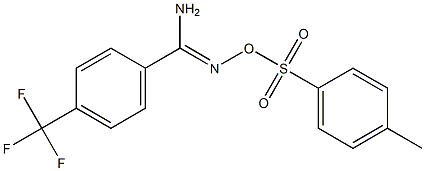 N'-{[(4-methylphenyl)sulfonyl]oxy}-4-(trifluoromethyl)benzenecarboximidamide 구조식 이미지