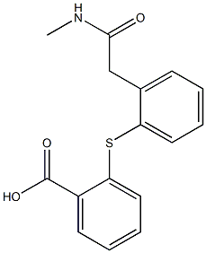 2-({2-[2-(methylamino)-2-oxoethyl]phenyl}thio)benzoic acid Structure