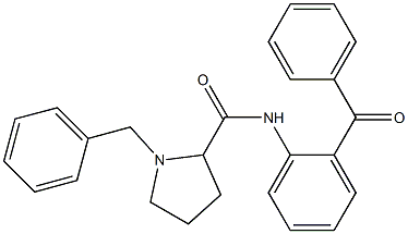 N2-(2-benzoylphenyl)-1-benzylpyrrolidine-2-carboxamide Structure