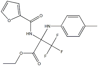 ethyl 3,3,3-trifluoro-2-[(2-furylcarbonyl)amino]-2-(4-toluidino)propanoate Structure