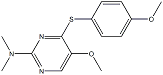 5-methoxy-4-[(4-methoxyphenyl)sulfanyl]-N,N-dimethyl-2-pyrimidinamine Structure