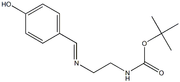 tert-butyl N-{2-[(4-hydroxybenzylidene)amino]ethyl}carbamate Structure