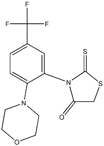 3-[2-morpholino-5-(trifluoromethyl)phenyl]-2-thioxo-1,3-thiazolan-4-one 구조식 이미지