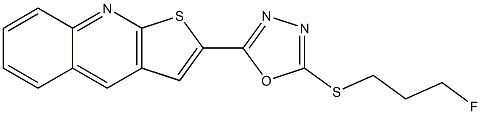 2-{5-[(3-fluoropropyl)sulfanyl]-1,3,4-oxadiazol-2-yl}thieno[2,3-b]quinoline 구조식 이미지