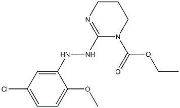 ethyl 2-[2-(5-chloro-2-methoxyphenyl)hydrazino]-1,4,5,6-tetrahydropyrimidine-1-carboxylate 구조식 이미지