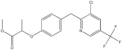 methyl 2-(4-{[3-chloro-5-(trifluoromethyl)-2-pyridinyl]methyl}phenoxy)propanoate Structure