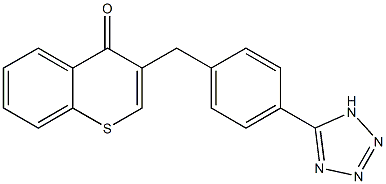 3-[4-(1H-1,2,3,4-tetraazol-5-yl)benzyl]-4H-1-benzothiin-4-one 구조식 이미지