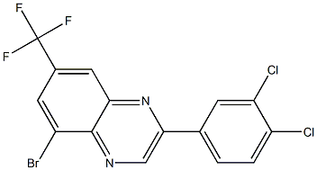 5-bromo-2-(3,4-dichlorophenyl)-7-(trifluoromethyl)quinoxaline 구조식 이미지