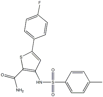 5-(4-fluorophenyl)-3-{[(4-methylphenyl)sulfonyl]amino}thiophene-2-carboxamide Structure