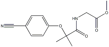 methyl 2-{[2-(4-cyanophenoxy)-2-methylpropanoyl]amino}acetate Structure