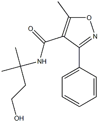 N4-(3-hydroxy-1,1-dimethylpropyl)-5-methyl-3-phenylisoxazole-4-carboxamide 구조식 이미지