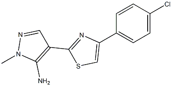 4-[4-(4-chlorophenyl)-1,3-thiazol-2-yl]-1-methyl-1H-pyrazol-5-amine Structure