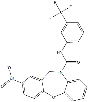 2-nitro-N-[3-(trifluoromethyl)phenyl]dibenzo[b,f][1,4]oxazepine-10(11H)-carboxamide 구조식 이미지