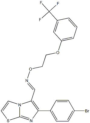 6-(4-bromophenyl)imidazo[2,1-b][1,3]thiazole-5-carbaldehyde O-{2-[3-(trifluoromethyl)phenoxy]ethyl}oxime Structure