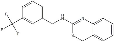 N-[3-(trifluoromethyl)benzyl]-4H-3,1-benzothiazin-2-amine 구조식 이미지