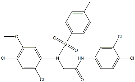 2-{2,4-dichloro-5-methoxy[(4-methylphenyl)sulfonyl]anilino}-N-(3,4-dichlorophenyl)acetamide Structure