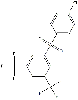 1-[(4-chlorophenyl)sulfonyl]-3,5-di(trifluoromethyl)benzene Structure