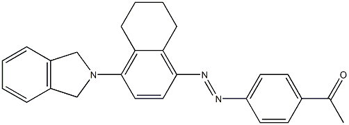 1-(4-{2-[4-(2,3-dihydro-1H-isoindol-2-yl)-5,6,7,8-tetrahydronaphthalen-1-yl]diaz-1-enyl}phenyl)ethan-1-one Structure