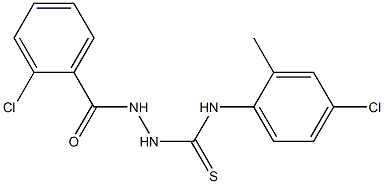 N1-(4-chloro-2-methylphenyl)-2-(2-chlorobenzoyl)hydrazine-1-carbothioamide 구조식 이미지