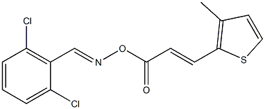 2-[3-({[(2,6-dichlorophenyl)methylene]amino}oxy)-3-oxoprop-1-enyl]-3-methylthiophene Structure