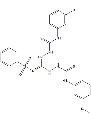 N1-[3-(methylthio)phenyl]-2-{(2-{[3-(methylthio)anilino]carbothioyl}hydrazino)[(phenylsulfonyl)imino]methyl}hydrazine-1-carbothioamide Structure