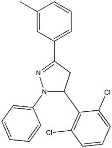 5-(2,6-dichlorophenyl)-3-(3-methylphenyl)-1-phenyl-4,5-dihydro-1H-pyrazole Structure