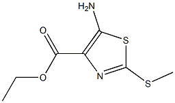 ethyl 5-amino-2-(methylthio)-1,3-thiazole-4-carboxylate 구조식 이미지
