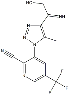 3-[4-(hydroxyethanimidoyl)-5-methyl-1H-1,2,3-triazol-1-yl]-5-(trifluoromethyl)-2-pyridinecarbonitrile Structure