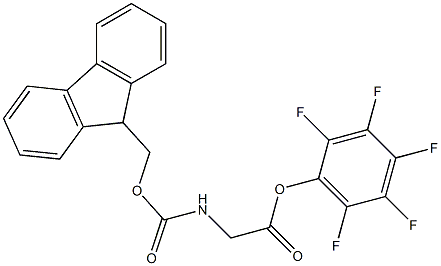 2,3,4,5,6-pentafluorophenyl 2-{[(9H-fluoren-9-ylmethoxy)carbonyl]amino}acetate 구조식 이미지
