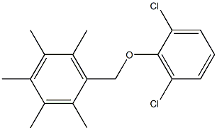 1-[(2,6-dichlorophenoxy)methyl]-2,3,4,5,6-pentamethylbenzene Structure