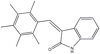 3-(2,3,4,5,6-pentamethylbenzylidene)indolin-2-one Structure