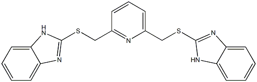 2-[({6-[(1H-benzo[d]imidazol-2-ylthio)methyl]-2-pyridyl}methyl)thio]-1H-benzo[d]imidazole 구조식 이미지