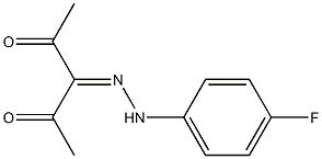 3-[2-(4-fluorophenyl)hydrazono]pentane-2,4-dione 구조식 이미지