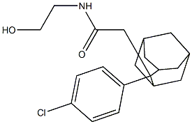 2-[2-(4-chlorophenyl)-2-adamantyl]-N-(2-hydroxyethyl)acetamide Structure