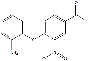 1-{4-[(2-aminophenyl)thio]-3-nitrophenyl}ethan-1-one 구조식 이미지