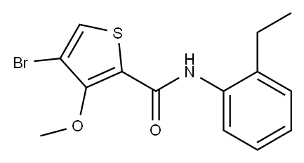 N2-(2-ethylphenyl)-4-bromo-3-methoxythiophene-2-carboxamide Structure