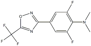 N1,N1-dimethyl-2,6-difluoro-4-[5-(trifluoromethyl)-1,2,4-oxadiazol-3-yl]aniline 구조식 이미지