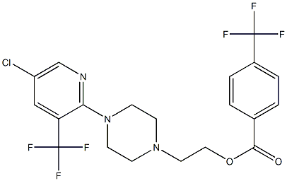 2-{4-[5-chloro-3-(trifluoromethyl)-2-pyridyl]piperazino}ethyl 4-(trifluoromethyl)benzoate 구조식 이미지