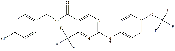 4-chlorobenzyl 2-[4-(trifluoromethoxy)anilino]-4-(trifluoromethyl)pyrimidine-5-carboxylate 구조식 이미지