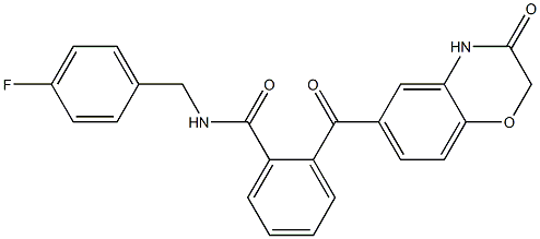 N-(4-fluorobenzyl)-2-[(3-oxo-3,4-dihydro-2H-1,4-benzoxazin-6-yl)carbonyl]benzenecarboxamide Structure