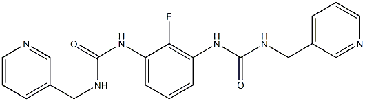 N-[2-fluoro-3-({[(pyridin-3-ylmethyl)amino]carbonyl}amino)phenyl]-N'-(pyridin-3-ylmethyl)urea Structure