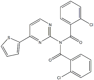 2-chloro-N-(2-chlorobenzoyl)-N-[4-(2-thienyl)-2-pyrimidinyl]benzenecarboxamide Structure