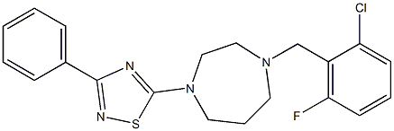 5-[4-(2-chloro-6-fluorobenzyl)-1,4-diazepan-1-yl]-3-phenyl-1,2,4-thiadiazole Structure