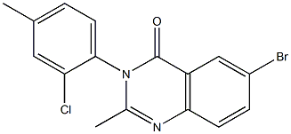 6-bromo-3-(2-chloro-4-methylphenyl)-2-methyl-3,4-dihydroquinazolin-4-one Structure