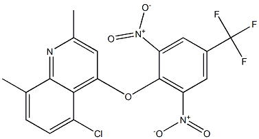 5-chloro-4-[2,6-dinitro-4-(trifluoromethyl)phenoxy]-2,8-dimethylquinoline Structure