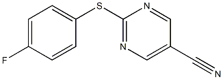 2-[(4-fluorophenyl)sulfanyl]-5-pyrimidinecarbonitrile Structure