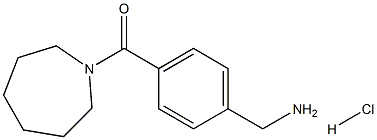 1-[4-(azepan-1-ylcarbonyl)phenyl]methanamine hydrochloride 구조식 이미지